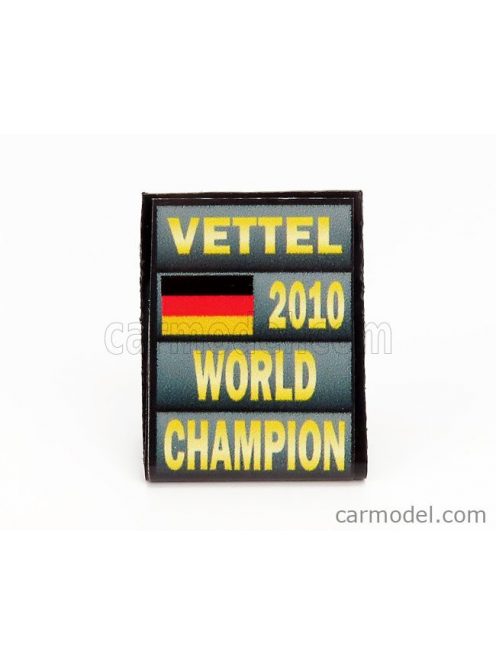 Cartrix - Accessories F1 World Champion Plate Pit Board - Red Bull Rb5 Red Bull N 5 Season 2010 Sebastian Vettel Grey Black Yellow