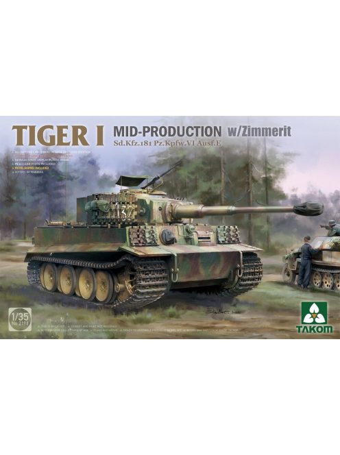 Takom - Tiger I Mid-Production w/Zimmerit Sd.Kfz.181 Pz.Kpfw.VI Ausf.E