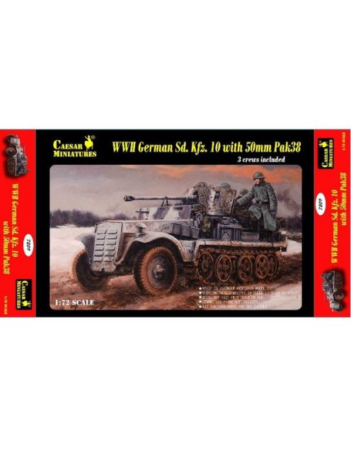 Caesar Miniatures - WWII German Sd.Kfz.10 with 50mm Pak 38