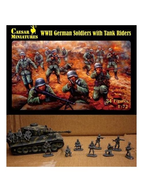 Caesar Miniatures - WWII German Soldiers with Tank Riders