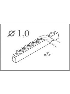 CMK - Nieten rund cal. 1,0 mm, 60 St. mit Bohrer 0,6 mm