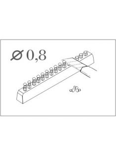 CMK - Nieten rund cal. 0,8 mm, 60 St. mit Bohrer 0,5 mm