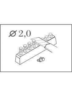   CMK - Hexagonale Schrauben Köpfe, 2 mm 44 St. mit 1,4 mm Bohrer