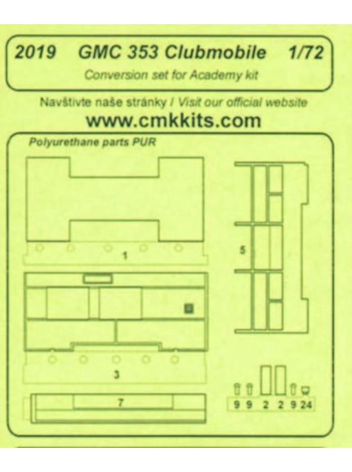 CMK - GMC 353 Clubmobile - conversion set für Academy Bausatz