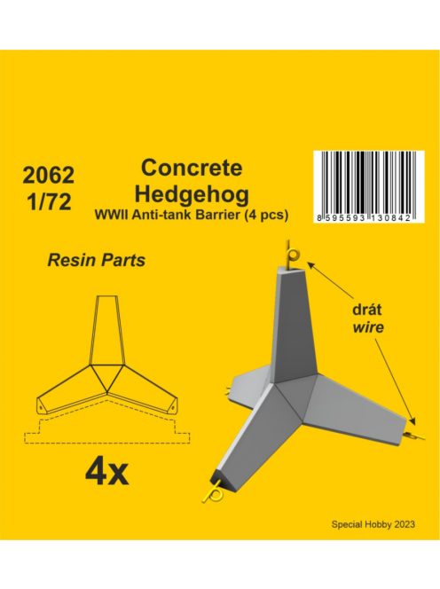 CMK - 1/72 Concrete Hedgehog - WWII Anti-tank Barrier (4 pcs.)