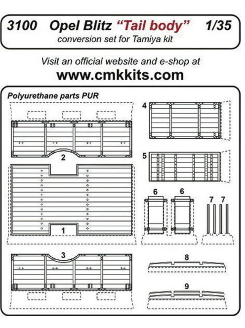 CMK - Opel Blitz Tall Body für Tamiya Bausatz