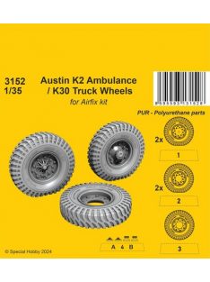   CMK - 1/35 Austin K2 Ambulance / K30 Truck Wheels / for Airfix kits