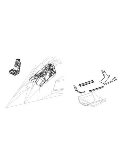 CMK - F-117A Nighthawk interior Set für Tamiya Bausatz