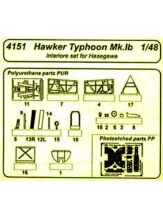   CMK - Hawker Typhoon Mk.Ib  Interior Set für Hasegawa-Bausatz