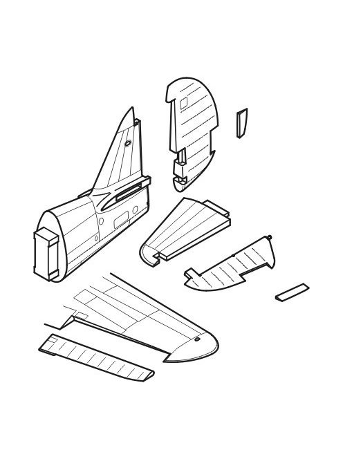 CMK - P-40E Warhawk Steuerflächen