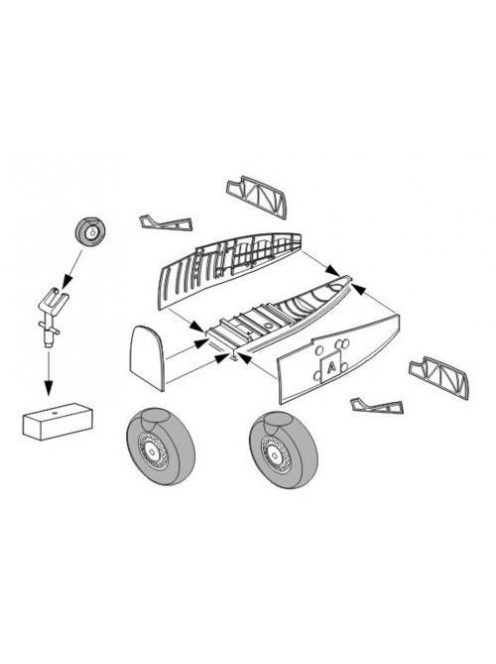 CMK - Wellington Mk.Ic Undercarriage Set Resin Detail Set für Trumpeter-Bausatz