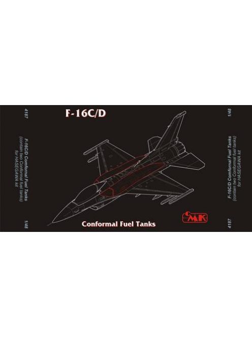 CMK - F-16C/D Conformal Fuel Tanks für Hasegawa-Bausatz