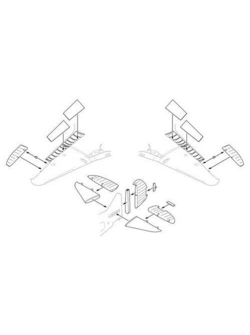 CMK - Lavochkin La-7 Control Surfaces für Eduard Bausatz