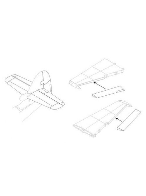 CMK - Hawker Seahawk - control surfaces set for Trumpeter kit