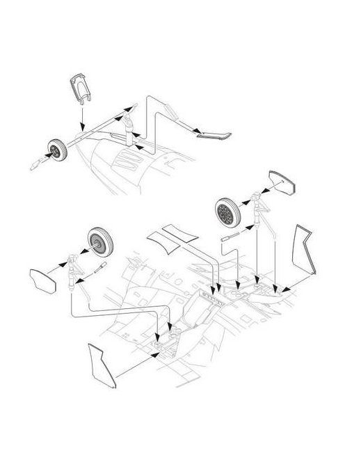 CMK - Hawker Seahawk - undercarriage set for Trumpeter kit