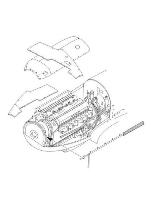 CMK - Spitfire Mk.I Engine set f. Tamiya