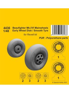   CMK - Beufighter Mk.I/VI Mainwheels - Early Wheel Hub / Smooth Tyre