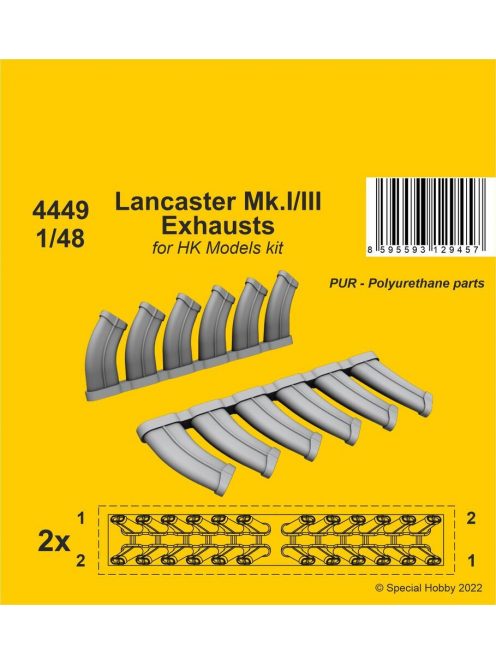 CMK - Lancaster Mk.I/III Exhausts 1/48 / for HK Models kit