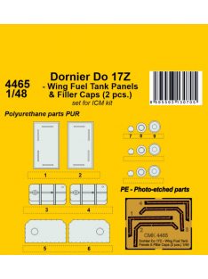   CMK - 1/48 Dornier Do 17Z - Wing Fuel Tank Panels & Filler Caps (2 pcs.)