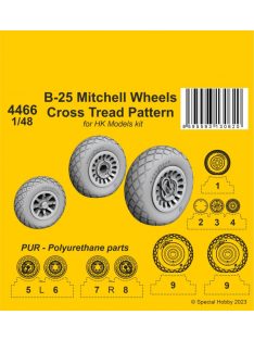   CMK - 1/48 B-25 Mitchell Wheels/ Cross Tread Pattern / for HK kit