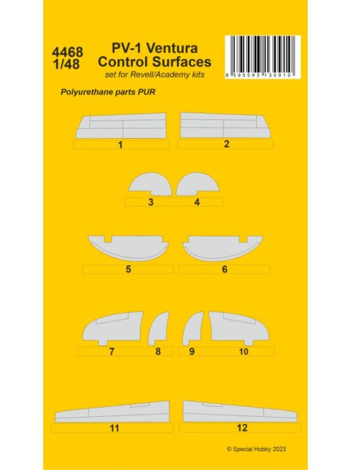 CMK - 1/48 PV-1 Ventura Control Surfaces