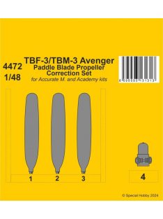   CMK - TBF-3/TBM-3 Avenger Paddle Blade Propeller Correction Set 1/48 for Accurate/Academy kits