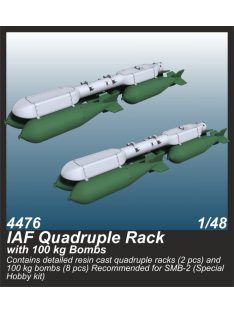   CMK - 1/48 IAF Quadruple Rack with 100 kg Bombs  (2 pcs.) / for SMB-2, Sa'ar and Mirage III kits