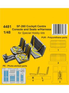   CMK - 1/48 SF-260 Cockpit Centre Console and Seats w/Harness / for SH kits