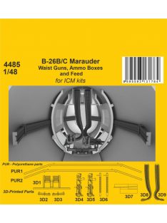   CMK - 1/48 B-26B/C Marauder Waist Guns, Ammo Boxes and Feed /  for ICM kit