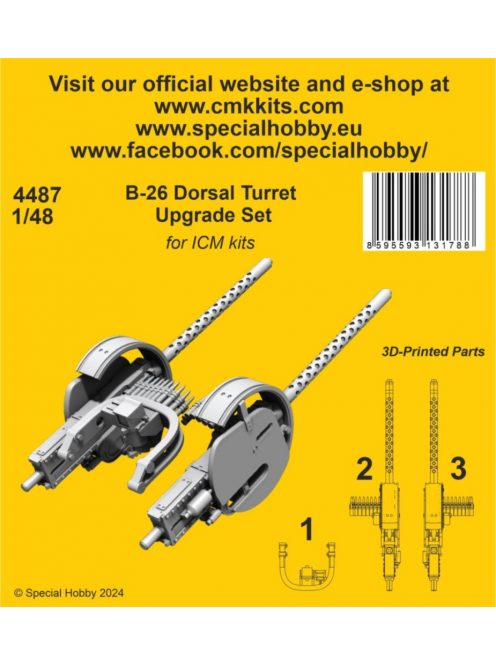 CMK - 1/48 B-26 Dorsal Turret Upgrade Set /  for ICM kit