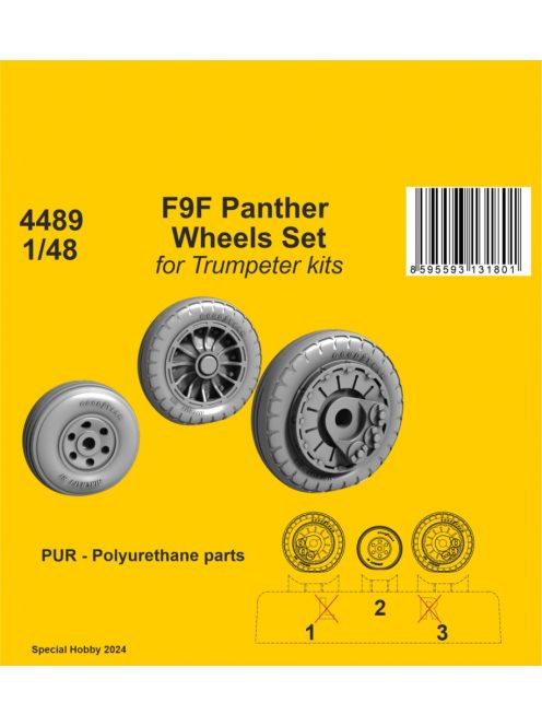 CMK - 1/48 F9F Panther Wheels Set / for Trumpeter kits