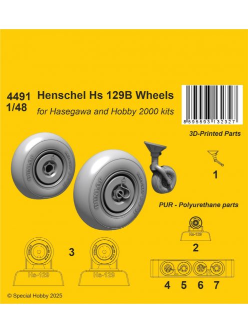 CMK - 1/48 Henschel Hs 129B Wheels / for Hasegawa and Hobby 2000 kits