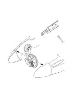   CMK - He 162A Nose undercarriage bay and wheel für Revell Bausatz