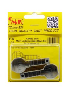   CMK - A6M5c Zero-Main Undercarriage Bays Set 1/32 for Hasegawa kit