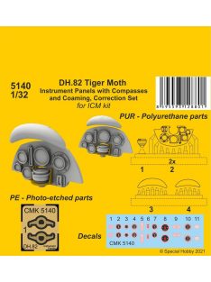   CMK - DH.82 Tiger Moth Instrument P. with Compasses and Coaming, Correction S.