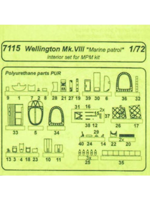 CMK - Wellington Mk.VIII Marine Patrol Int. Resin Detail Set für MPM-Bausatz