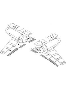 CMK - 1/72 Messerschmitt M 262A/B wing flaps set for ACA