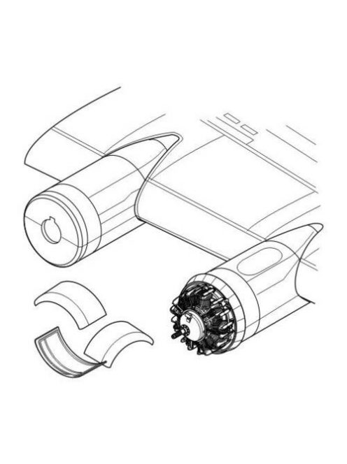 CMK - B-17G Flying Fortr. L.Outer Eng.set(REV)