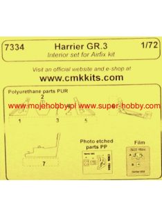 CMK - Harrier Gr.3 - 1/72 Interior Set