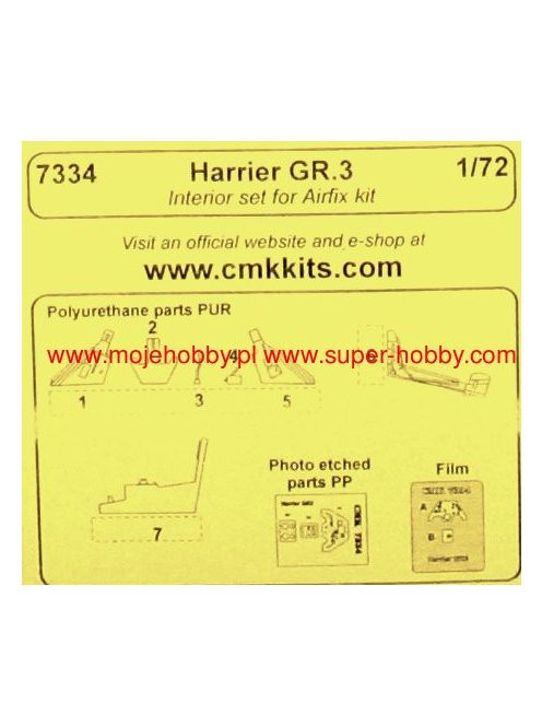 CMK - Harrier Gr.3 - 1/72 Interior Set