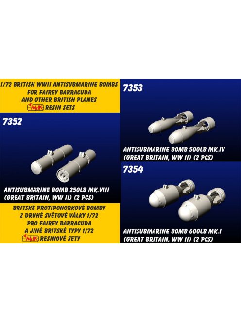 CMK - Antisubmarine Bomb 250Ib Mk.VIII (Great Britain,WW II)(4 pcs)