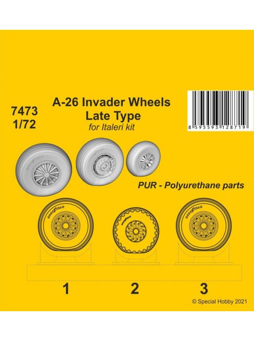 CMK - A-26 Invader Wheels Late Type / for Italeri kit