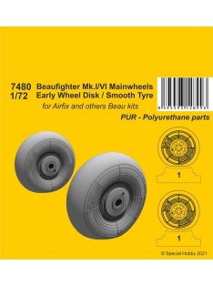   CMK - Beufighter Mk.I/VI Mainwheels - Early Wheel Hub / Smooth Tyre