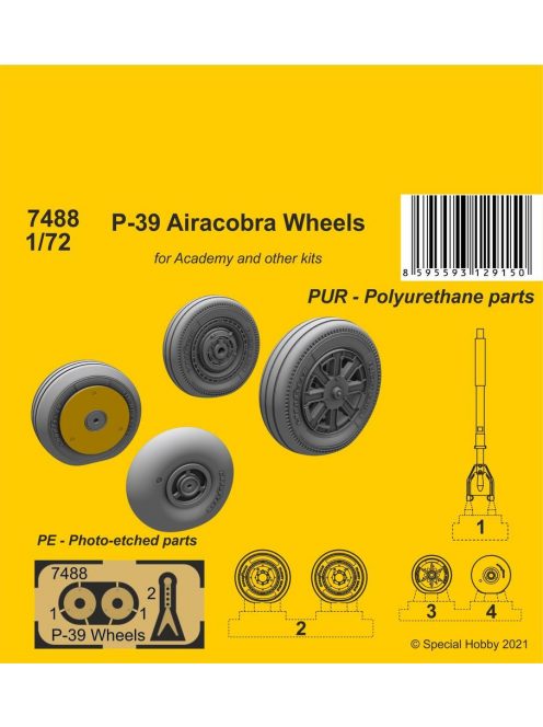 CMK - P-39 Airacobra Wheels and Front Leg