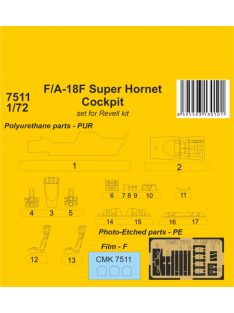 CMK - 1/72 F/A-18F Super Hornet Cockpit for Revell kit