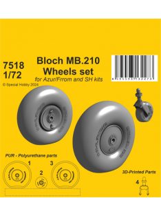 CMK - 1/72 Bloch MB.210 Mainwheels and Tailwheel w/Leg