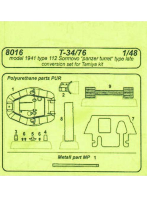 CMK - T-34/76 model 1941 112 Sormovo für Tamiya-Bausatz