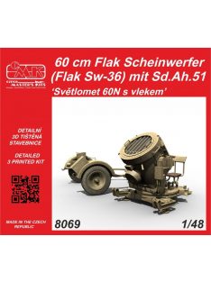   CMK - 60 cm Flak Scheinwerfer (Flak Sw-36) mit Sd.Ah.51 / Sv?tlomet 60N s vlekem 1/48