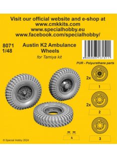 CMK - 1/48 Austin K2 Ambulance wheels / for Tamiya kit