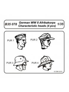 CMK - German Wwii Afrikakorps Head (4 Pcs)